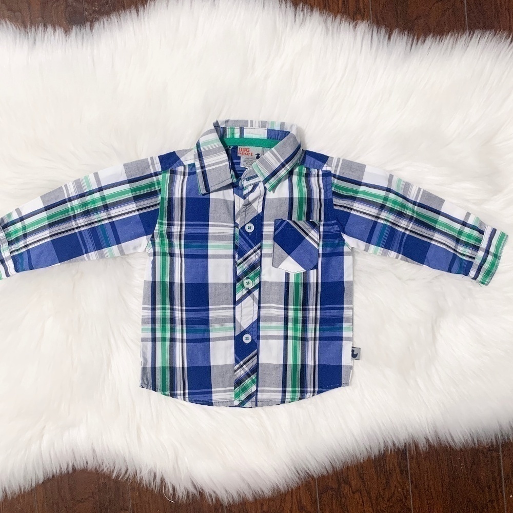 DDG Sport Toddler Flannel Button Down Shirt